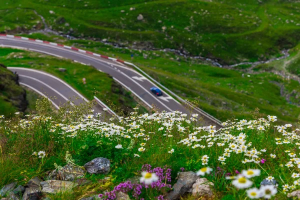 Fascinante Vista Para Montanha Natureza Com Vegetação Céu Azul Nublado — Fotografia de Stock