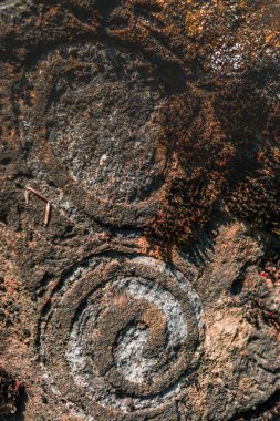 spiral yuvarlak şekilli kahverengi kil yüzey yapısı 