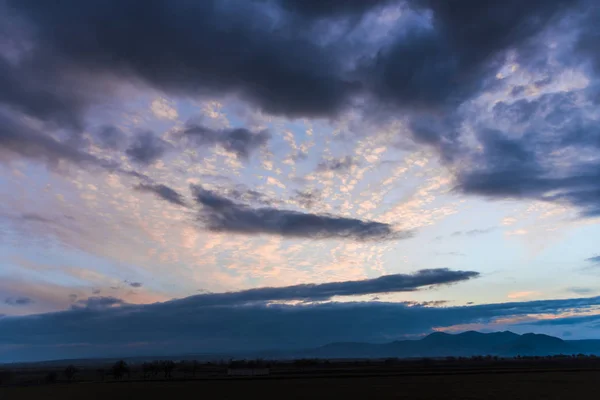 Amazing nature view with cloudy sky background