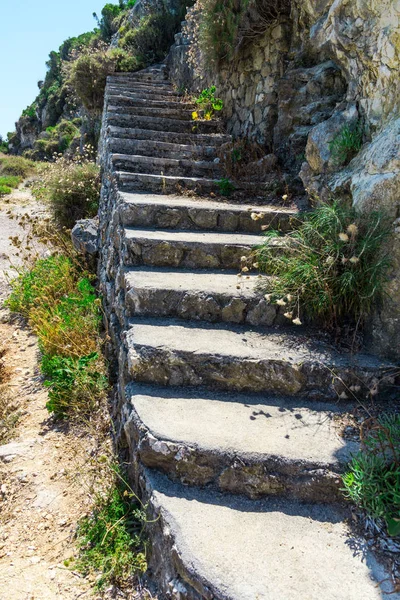 Stone Staircase Leading Mountain — Stock Photo, Image