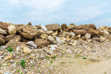 Büyüleyici doğa rocky mountain view mavi gökyüzü ile