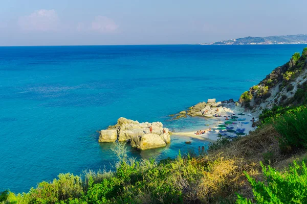 Захоплюючий Вид Море Синьою Лагуною Зеленню — стокове фото