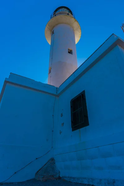 Budova Lighthouse Pozadí Modré Oblohy — Stock fotografie