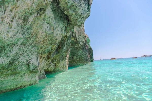 Fascinante Naturaleza Vista Rocosa Con Laguna Azul — Foto de Stock