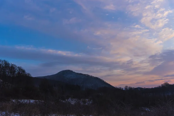 Vue Imprenable Sur Nature Avec Ciel Nuageux — Photo