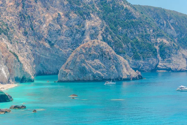 Fascinante Naturaleza Vista Rocosa Con Laguna Azul — Foto de Stock