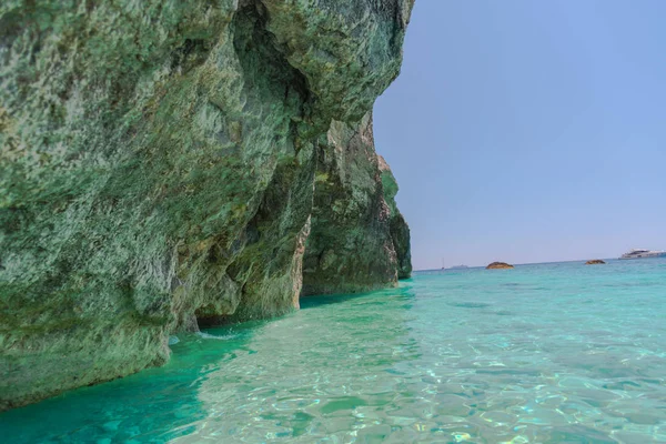 Fascinante Naturaleza Vista Rocosa Con Laguna Azul — Foto de Stock