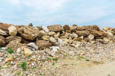 Büyüleyici doğa rocky mountain view mavi gökyüzü ile