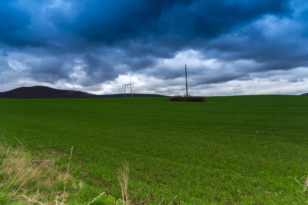 Prachtig Uitzicht Van Natuur Met Bewolkte Hemelachtergrond — Stockfoto