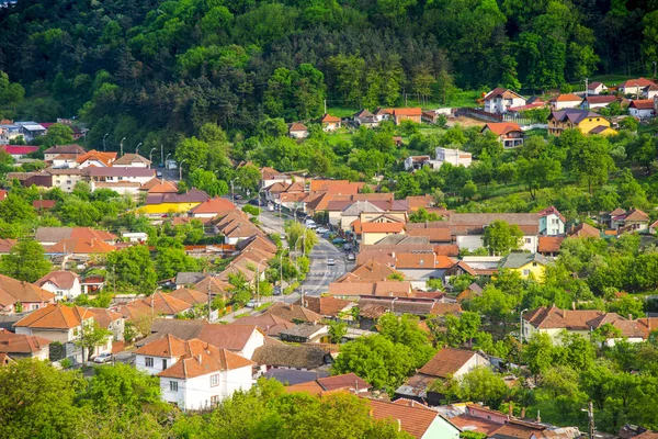 Deva Vista Sulla Città Romania — Foto Stock