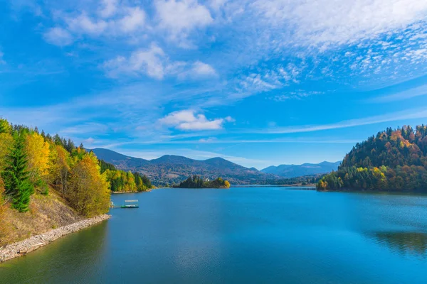 Amazing nature view with lake and mountains