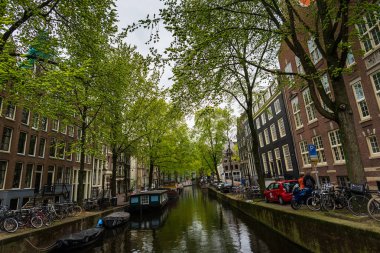 Amsterdam kanalı, Hollanda, Avrupa