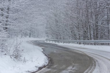 Winter landscape in Piatra Fantanele,Romania