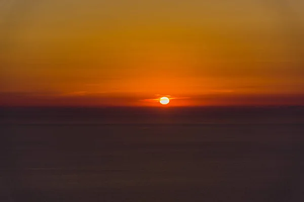 Bunte Erstaunliche Sonnenuntergang Auf Ganz Meer Hintergrund — Stockfoto