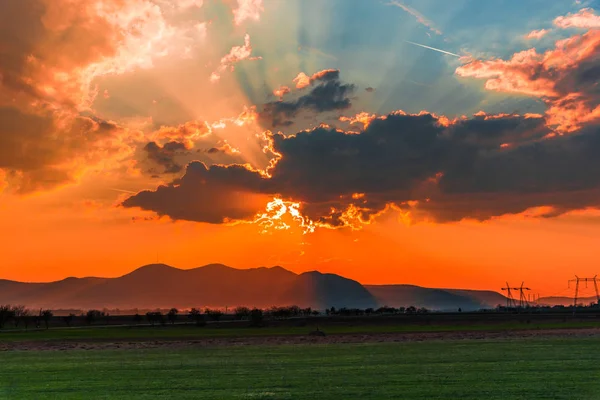 Fantastisk Natur Visa Med Molnig Himmel Bakgrund — Stockfoto