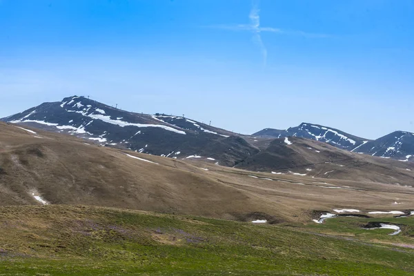 Fascinující Příroda Mountain View Zeleně Modré Oblohy — Stock fotografie