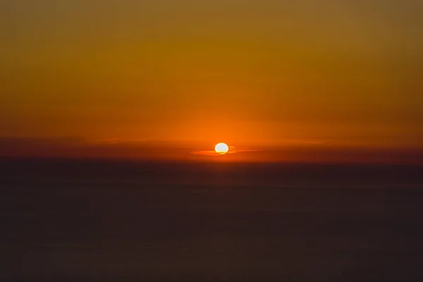Bunte Erstaunliche Sonnenuntergang Auf Ganz Meer Hintergrund — Stockfoto
