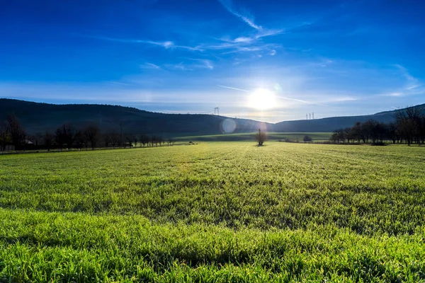 Atemberaubende Aussicht Auf Die Natur Mit Bewölktem Himmel Hintergrund — Stockfoto