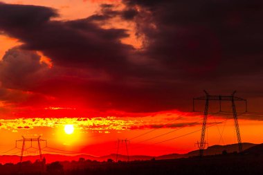 Bulutlu gökyüzü arka plan şaşırtıcı doğa manzaralı