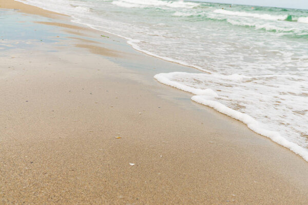 sea water and sandy beach 