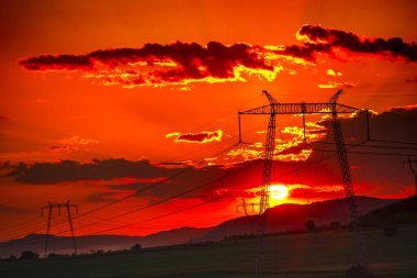 Bulutlu gökyüzü arka plan şaşırtıcı doğa manzaralı