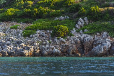 Antalya, Türkiye'de sahil şeridi ile peyzaj 