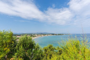 Deniz manzarası ve plaj havadan görüntü