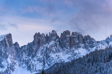 Ağaçlar ve bulutlu gökyüzü arka plan şaşırtıcı doğa manzaralı