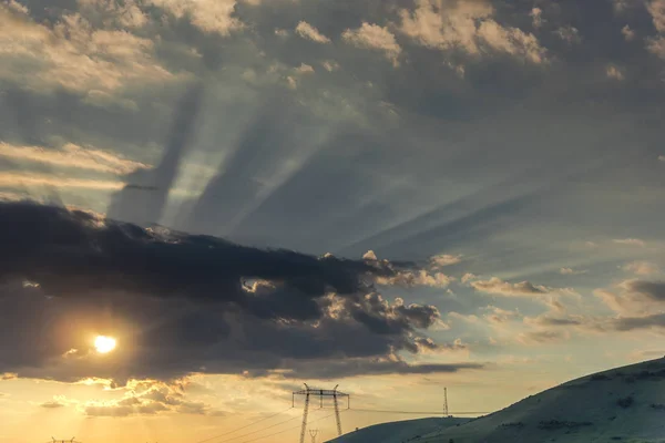 Vue Imprenable Sur Nature Avec Ciel Nuageux — Photo