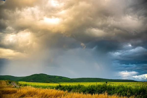 Burza Chmury Saskatchewan Prerii Scena — Zdjęcie stockowe