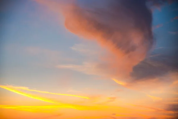 beautiful sunset sky with clouds