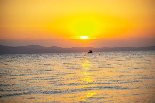 Puesta Sol Lago — Foto de Stock