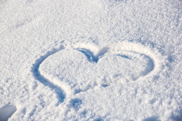 Сердце Снегу Стоковое Фото