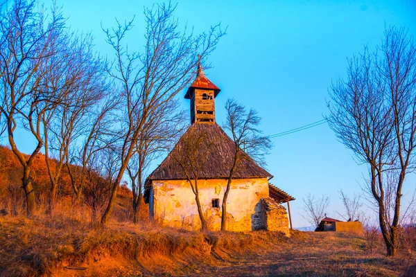 Vieille Église Dans Village — Photo