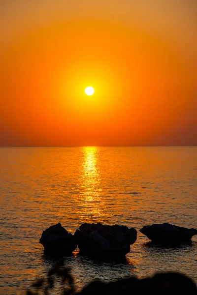Puesta Sol Mar — Foto de Stock