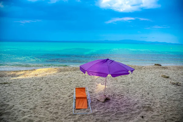 Deniz Kenarındaki Şemsiye — Stok fotoğraf