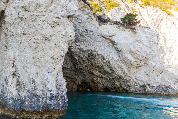 Acantilado Rocoso Zakynthos Hermoso Día Verano Vista Mar — Foto de Stock