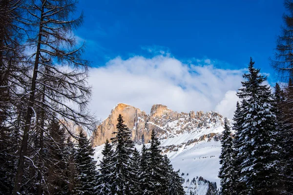 Paesaggio Invernale Nelle Dolomiti — Foto Stock