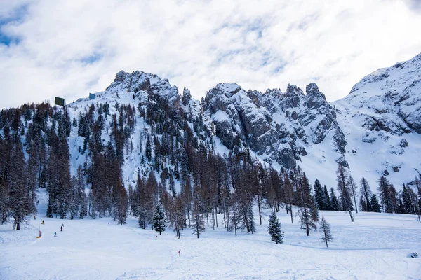 Winterlandschaft Den Dolomiten Italien — Stockfoto