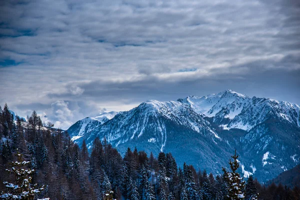 Winterlandschaft Den Dolomiten Italien — Stockfoto