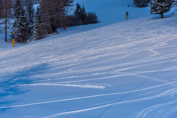 Laderas Invierno Las Montañas Dolomitas Italia —  Fotos de Stock