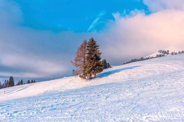 Laderas Invierno Las Montañas Dolomitas Italia — Foto de Stock