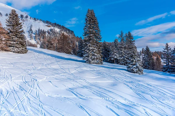 Laderas Invierno Las Montañas Dolomitas Italia — Foto de Stock