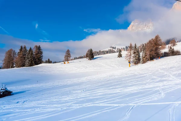 Laderas Invierno Las Montañas Dolomitas Italia —  Fotos de Stock