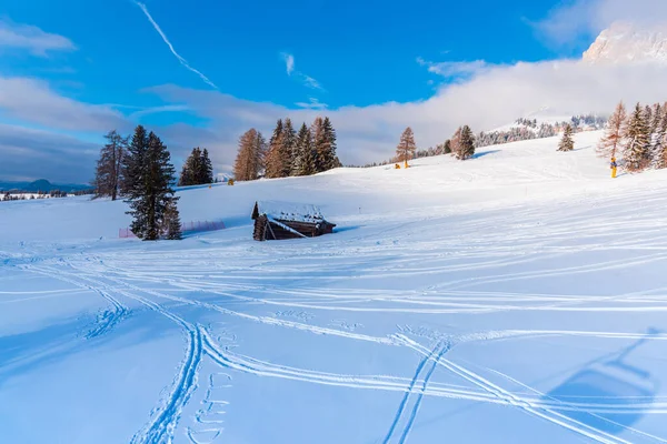 Laderas Invierno Las Montañas Dolomitas Italia —  Fotos de Stock