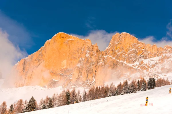 Declives Inverno Nas Montanhas Dolomitas Itália — Fotografia de Stock