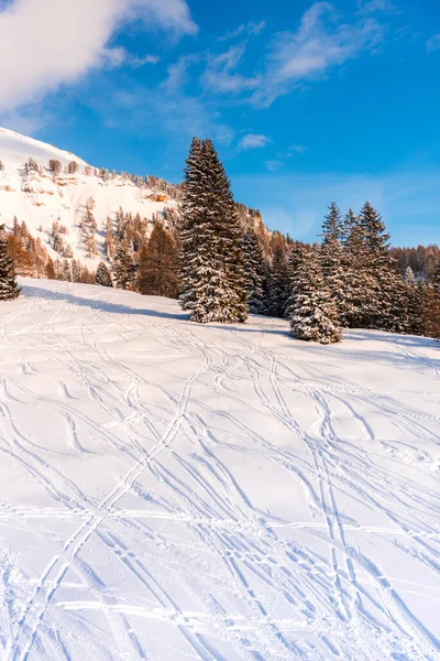 Laderas Invierno Las Montañas Dolomitas Italia —  Fotos de Stock