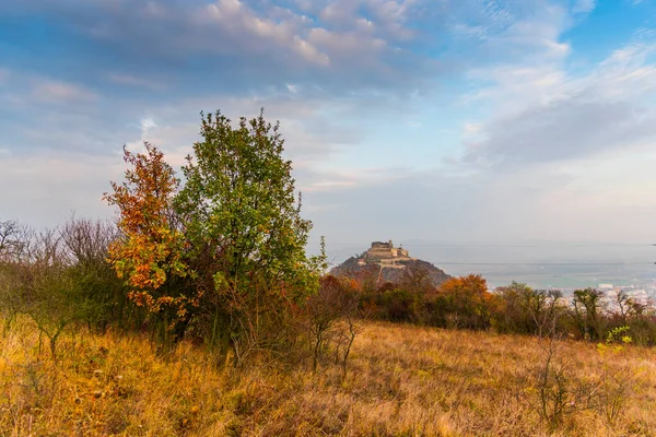 Hrad Kopci Městě Deva Rumunsko — Stock fotografie