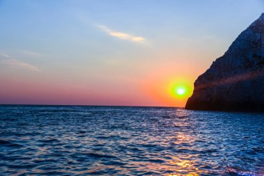 Günbatımında Yunanistan 'ın inanılmaz manzarası