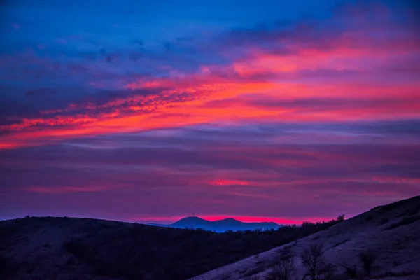Niesamowite Niebo Zachodzie Słońca Malowniczy Widok Natury — Zdjęcie stockowe